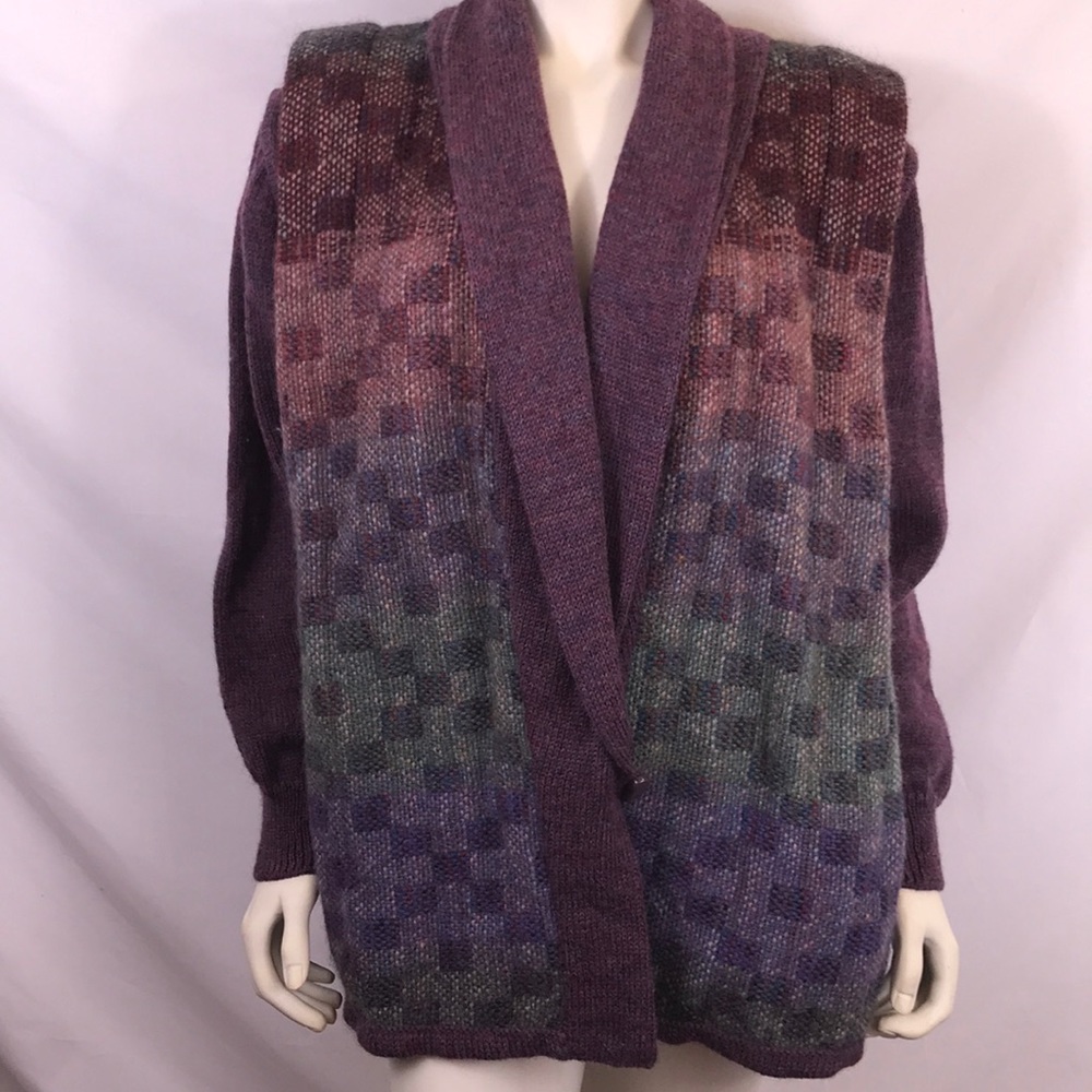 Hand knit AMazing sweater jacket, size XL, EUC